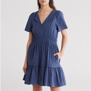 Elegant Blue Midi Dress